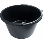 MIXING TUB/BUCKET ROUND WITH HANDLE 40L PLASTIC BLACK 290X495MM