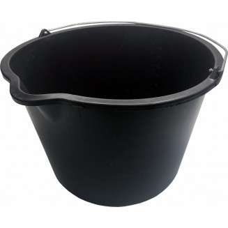 BLANDESPAND/BYGGESPAND MED TUD MED HÅNDTAG 12L PLAST SORT 230X305MM, 5826809