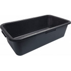 SQUARE MIXING TUB 40L WITH ARMRESTS PLASTIC BLACK 685X385X185MM