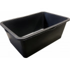 SQUARE MIXING TUB 80L WITH ARMRESTS PLASTIC BLACK 763X510X305MM