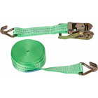 LOAD STRAP 2000KG. 6M WIDTH 38MM WITH TENSIONER AND V-HOOKS M+