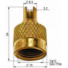 VALVE CAP. VC-6. FOR THICK VALVE. METAL. WITH KEY 1PC (WONDER)