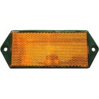 REFLECTOR YELLOW 100X40MM. WITH HOLES