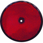 ROUND REFLECTOR RED 80MM. WITH HOLES