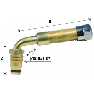 VALVOLA TL INDUSTRIALE NO. TRJ657. PIEGATO. ANGOLO 80. L=27+102MM. APRE 20.5, 5871525