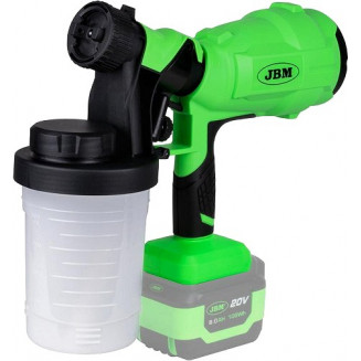 20V AKUMULIATORIŲ DAŽŲ PURŠKIMAS/DAŽŲ pistoletas 900ML. 2,5 mm ANTGALIS. +2.0AH AKUMULIATORIUS IR TK, 60043J