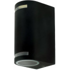 230V VÄLISVALGUSTI SEINALE QUAZAR 9 MUST GU10 MAX 2X11W 150X70X90MM IP44 KOBI