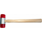 HAMMER MED PLASTHOVED MED TRÆSKAFT. TRANSPARENT HOVED DIAMETER 32MM TRIUMF