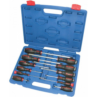 12-OS. SET CACCIAVITI A IMPATTO PH-PZ. TESTA 2K-ANTISCIVOLO. VALIGIA IN PLASTICA TRIUMF, 611T