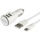 KIT DI RICARICA CARICABATTERIE 12/24V/CAVO DI RICARICA USB-C USB 2X3.4A WAYME