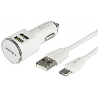 LADESÆT 12/24V OPLADER/USB-C LADEKABEL USB 2X3.4A WAYME, 63005C