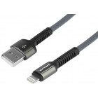 LATAUSKAAPELI PUNOTTU USB - LIGHTNING/APPLE 200cm WAYME