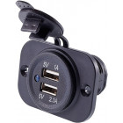 USB CHARGER 2 SOCKETS 12/24V 3.1A FLUSH CARMOTION