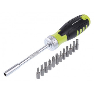 12-PIECE SCREWDRIVER SET WITH INTERCHANGEABLE BITS CARMOTION, 63410C