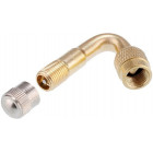 VALVE EXTENSION BEND. ANGLE 45°. 8MM BRASS CARMOTION