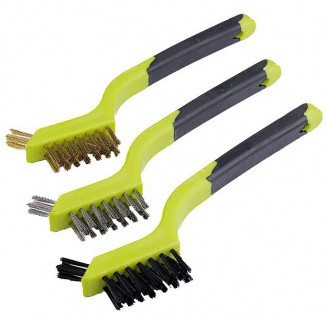 3-PIECE HAND BRUSH/STEEL BRUSH SET CARMOTION, 63530C