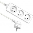 OFFICE EXTENSION CABLE 3 SOCKET 3M 3X1.0MM2 WHITE ELGOTECH