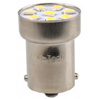 LAMPADINA LED BIANCA 24V BA15S 1.1W R5W RESISTENTE BLISTER 2PZ (LED OSRAM) M-TECH
