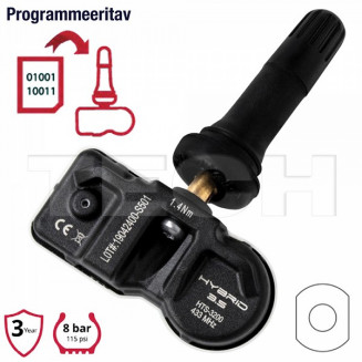 TECH T-PRO HYBRID 3,5 TPMS SENSOR MED GUMMIVENTIL 434 MHZ. SKRUV 1,4NM, 72-21-946