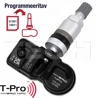 TECH T-PRO HYBRID NFC TPMS SENSOR MED AL.VENTIL 434 MHZ MUTTER 5.0NM. SKRUV 1,4NM, 72-21-953