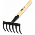 RASTRELLO 6 LATTA IN METALLO. STELO IN LEGNO. PICCOLO 330X110MM MN04 GRANDE