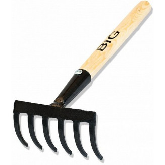 RASTRELLO 6 LATTA IN METALLO. STELO IN LEGNO. PICCOLO 330X110MM MN04 GRANDE, 778336049