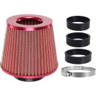 FILTRE CONIQUE ROUGE 155X130X120MM + ADAPTATEURS 60/63/70MM CARMOTION