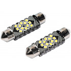 12/24V SV8.5-8 FESTOON LED POLTTU 2.4W 39MM 6500K CANBUS VALKOINEN BLISTER 2 KPL VISION