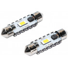 12/24V SV8.5-8 FESTOON LED Pære 3.4W 39MM 6500K CANBUS HVID BLISTER 2STK VISION