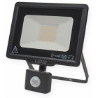 230V LED VALAISIN + ANTURI MHC 30W 2400LM 215X187MM KYLMÄVALO. MUSTA IP44 LED2B