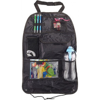 SĒDEKĻA ATZIŅAS PĀRVALKS AR KABATĀM MELNS 59X38CM CARMOTION, 86159C