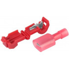 T-TYPE INTERMEDIATE/ROBBER CONNECTOR RED 0.5-1.5MM 22-18AWG 15A 5PCS CARMOTION
