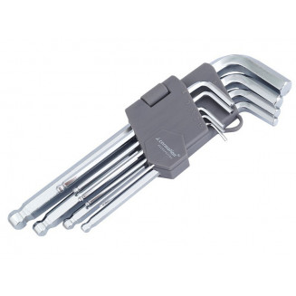 9-OS. L-HEX WRENCH SET. 1.5-10MM BALLPOINT 180MM CARMOTION, 86721C