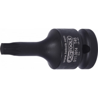 1/2&quot; TORX IMPACT SOCKET T45. 60MM KS VERKTYG, 911.0914