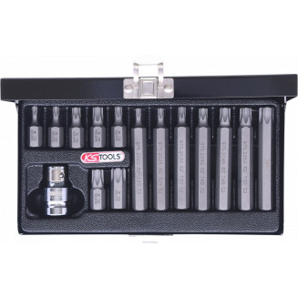 15-OS. JEU DE DOUILLES TORX 10MM(3/8&quot;) LONGUES/COURTES T20-T55 KS OUTILS, 911.5020