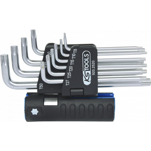 10-PIECE. L-TORX WRENCH SET T8-T50. LONG KS TOOLS