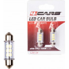 12V SV8.5-8 LED BULB 36MM WHITE BLISTER 2PCS 4CARS