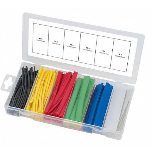 100-PCS. COLORED HEAT SHRINK TUBES SET 1.5-13MM KS TOOLS