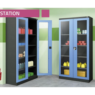 SPINTELĖ 1990X1000MM. MET.. SU 2 DURĖMIS (PLEX. SU LANGU). LENTYNOS. GYLIS 435MM SBM203L, 997000660