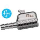 BUSE DE POMPE POUR TUYAU 8MM. DROIT. AVEC SERRURE. INSTALLATION RAPIDE. 360°. PCL CH2K01