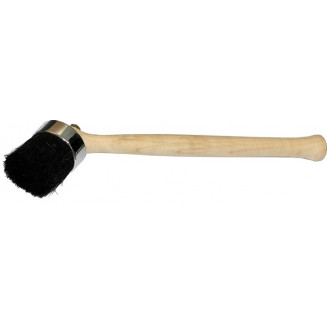 RIM GREASE BRUSH ROUND. DIAM 51.5MM. WOODEN HANDLE 300MM. ANGLED, 999028700