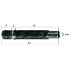 ШПИЛЬКА TP12X1,25/82 (P82) PRB82CH5 С ДВОЙНОЙ РЕЗЬБОЙ