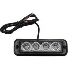 STROBO LAMPEGGIANTE GIALLO 4-LED 12/24V R65 R10 120X45MM