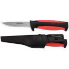 CARBON POCKET KNIFE 205MM RUBBER HANDLE RED
