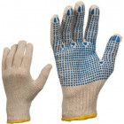 005(7)-10 KNITTED COTTON WORK GLOVES WITH BUTTONS M+