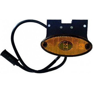 БОКОВОЙ ФОНАР СИД ЖЕЛТЫЙ FLATPOINT II С НОЖКОЙ 12/24В 0.5М КАБЕЛЬ 102Х46ММ, 999113090