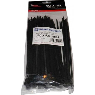 CABLAGGIO FILO 4,8 X 200MM NERO 100PZ, 999134810
