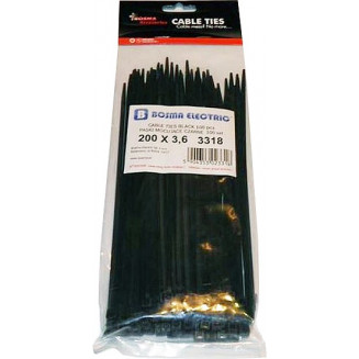 CABLAGGIO FILO 3,6 X 200MM NERO 100PZ, 999134850