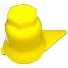 WHEEL NUT COVER/PROTECTION M33 PLASTIC/YELLOW HIGH ARROW DOWN CAP