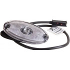 SIDE LIGHT LED WHITE FLATPOINT II 12/24V 0.5M CABLE ASPÖCK 102X46MM